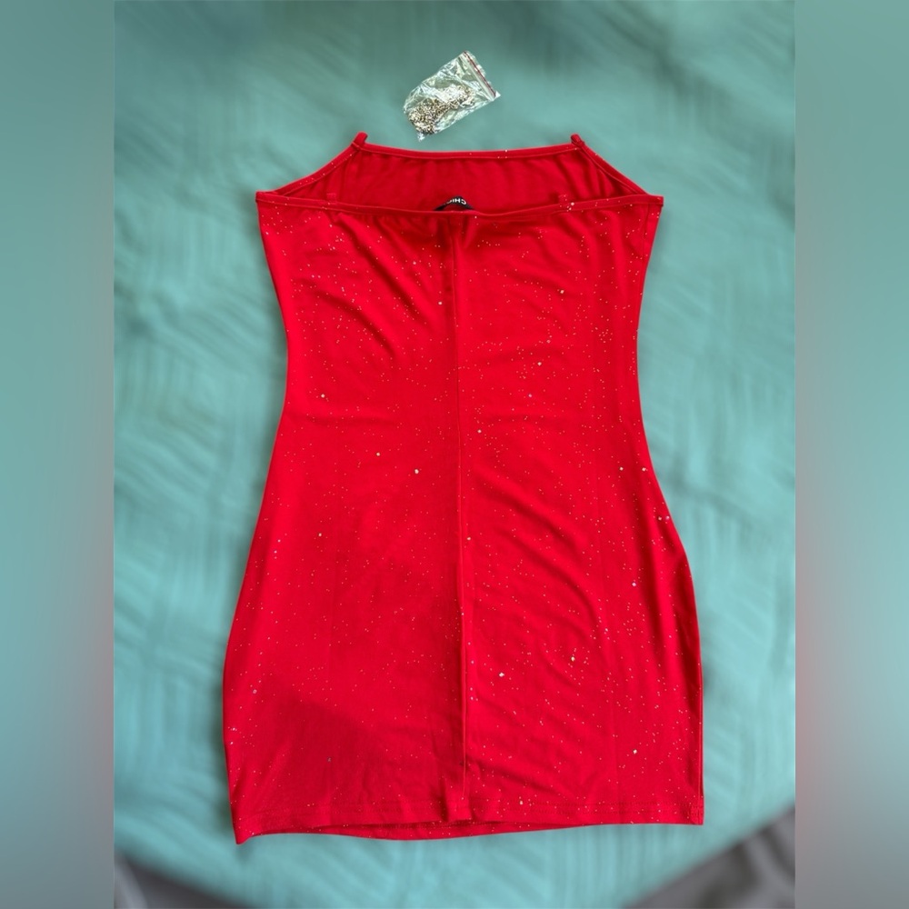 ✨ Red Sparkle Bodycon Mini Dress – NEVER WORN ✨ - Picture 2 of 5